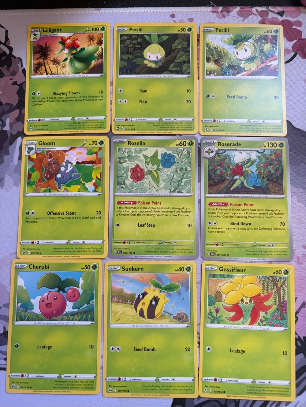 🌸 Flower Garden Pokémon Card Lot | Roserade Lilligant Gossifleur ✨5/$25✨